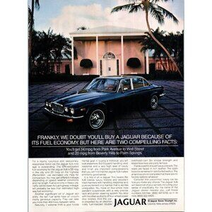 1979 Jag Jaguar XJ6 Luxury Sedan Vintage Print Ad Beverly Hills Palm Springs Art